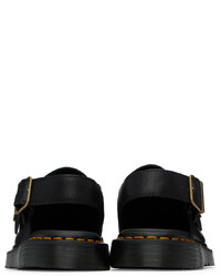 Slippers en cuir noirs Dr. Martens