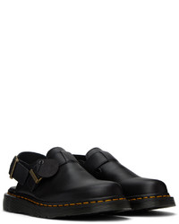 Slippers en cuir noirs Dr. Martens