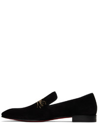 Slippers en cuir noirs Christian Louboutin