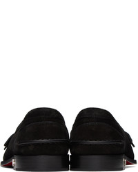 Slippers en cuir noirs Christian Louboutin