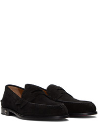 Slippers en cuir noirs Christian Louboutin