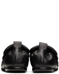 Slippers en cuir noirs Dries Van Noten