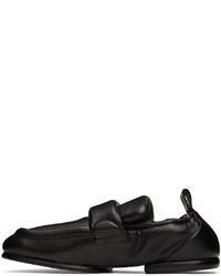 Slippers en cuir noirs Dries Van Noten