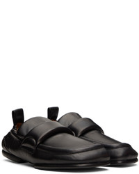 Slippers en cuir noirs Dries Van Noten