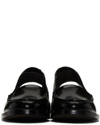 Slippers en cuir noirs Opening Ceremony