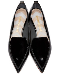 Slippers en cuir noirs Nicholas Kirkwood