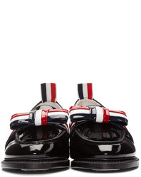 Slippers en cuir noirs Thom Browne