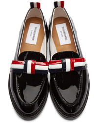 Slippers en cuir noirs Thom Browne