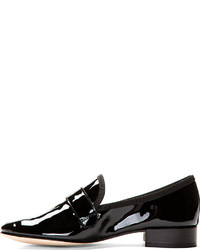 Slippers en cuir noirs Repetto