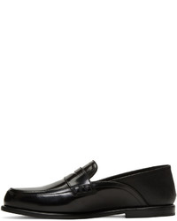 Slippers en cuir noirs Loewe