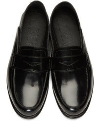 Slippers en cuir noirs Loewe