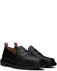 Slippers en cuir noirs Thom Browne