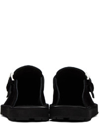 Slippers en cuir noirs Comme des Garcons Homme