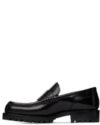 Slippers en cuir noirs Dries Van Noten