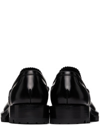 Slippers en cuir noirs Dries Van Noten