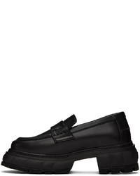 Slippers en cuir noirs Viron