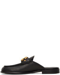 Slippers en cuir noirs Valentino Garavani