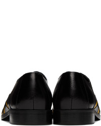 Slippers en cuir noirs Stefan Cooke