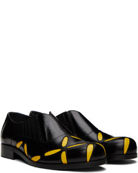 Slippers en cuir noirs Stefan Cooke