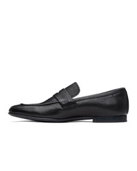 Slippers en cuir noirs Dunhill