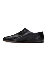 Slippers en cuir noirs Maison Margiela