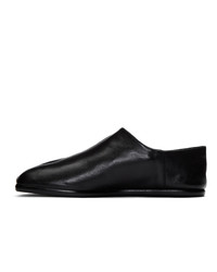 Slippers en cuir noirs Maison Margiela