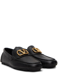 Slippers en cuir noirs Valentino Garavani