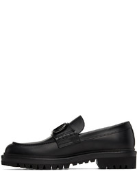 Slippers en cuir noirs Valentino Garavani