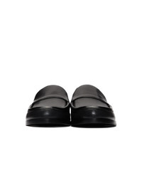 Slippers en cuir noirs Pierre Hardy