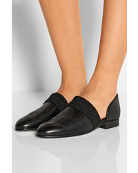 Slippers en cuir noirs Loewe