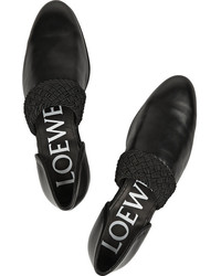 Slippers en cuir noirs Loewe