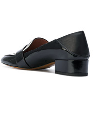 Slippers en cuir noirs Bally