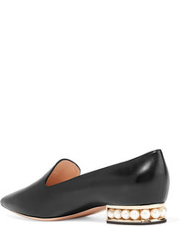 Slippers en cuir noirs Nicholas Kirkwood