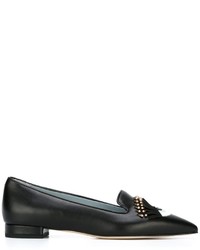 Slippers en cuir noirs Chiara Ferragni