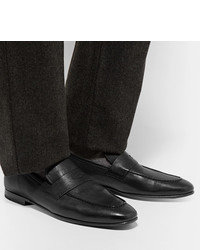 Slippers en cuir noirs Dunhill