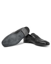 Slippers en cuir noirs Dunhill