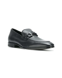 Slippers en cuir noirs Salvatore Ferragamo