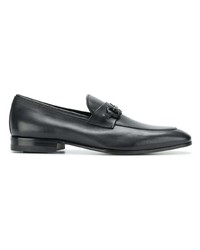 Slippers en cuir noirs Salvatore Ferragamo