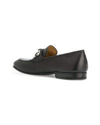 Slippers en cuir noirs Salvatore Ferragamo