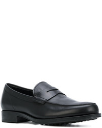 Slippers en cuir noirs Tod's