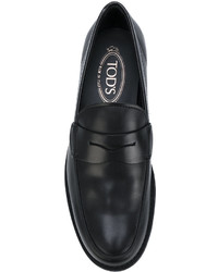 Slippers en cuir noirs Tod's