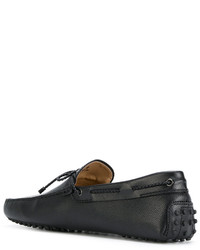 Slippers en cuir noirs Tod's