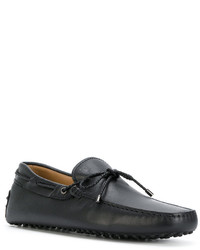 Slippers en cuir noirs Tod's