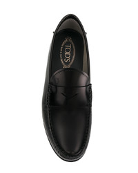 Slippers en cuir noirs Tod's