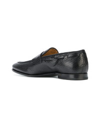 Slippers en cuir noirs Silvano Sassetti