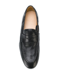 Slippers en cuir noirs Silvano Sassetti