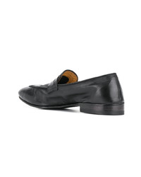 Slippers en cuir noirs Alberto Fasciani