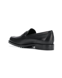 Slippers en cuir noirs Tod's