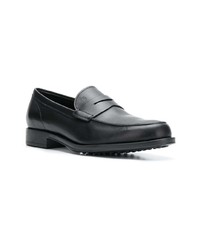 Slippers en cuir noirs Tod's