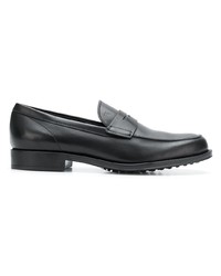 Slippers en cuir noirs Tod's